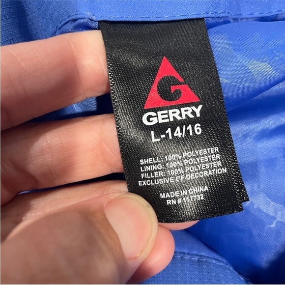 Gerry Weber Girls Blue Hooded Winter Ski Waterproof Jacket Coat size large 14/16 - Picture 4 of 9